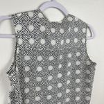 J Crew Women's Sleeveless Scalloped Embellishment White Polka Dots Circles Size 00 Photo 5