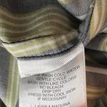 Jones New York  3X Striped Navy, Lime & White Button Front Shirt Long Sleeves Photo 8