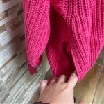 Free People Pink Firework Swim Too Deep Chunky Knit Oversized Cardi S Photo 8