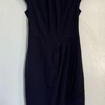 LK Bennett L.K. Bennett Navy Blue Sheath Dress Pleated Tulip Hem women’s size 6 cocktail Photo 0