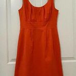 J.Crew Sleeveless Sheath Dress Size 4 Orange Lined Work Casual Career Party Photo 0