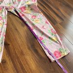 Ralph Lauren Lauren Straight Cotton Split Hem Pink Floral Pants Photo 8