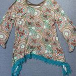 Tru Self Women’s shark bite shirt. Ladies large very flowy Photo 0