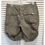 The North Face  Olive Green Shorts‎ Size 6 Pockets Zip/Tie Logo Nylon Photo 3
