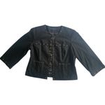 Chadwick's  Black Embellished Beads 3/4 Sleeve Lined Soft Blazer Size 12 Photo 2