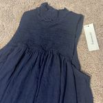 Francesca's Mi ami Francesca’s navy NWT large smock halter swing dress Photo 2