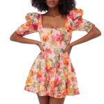 For Love & Lemons NWT! Dascha Puff Sleeve Floral Mini Dress - Size Medium Photo 4