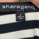 Sharagano Black & White Striped Lace Up Top Size Small Photo 3