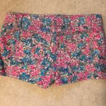 SO  Hot Pink Teal Green Floral Jean Shorts 7 Photo 2