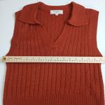 No Comment  Collared Sleeveless Knit Sweater Women Large Textured Retro Preppy Photo 5