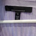 White House | Black Market Lavender Ribbed Button Front Cardigan Size M Photo 2
