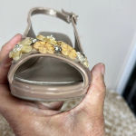 Karen Scott  Branca Embellished Open Toe Heels Pale Pink (Tan) Sz 6 Photo 6