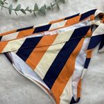 Victoria's Secret Victoria’s Secret bikini Bottom Striped Blue Orange Cream Side Tie Keyhole Med Photo 3