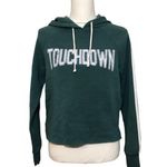 Grayson Threads NWOT Green White Touchdown Football Slubby Hoodie Sweatshirt Pullover Top New Photo 0