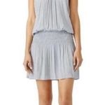 Ramy Brook Paris Sleeveless High Neck Mini Dress in Silver SMALL Photo 0