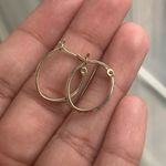 925/14k Sterling Silver Diamond Hoops Photo 5
