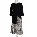 ZARA NWOT  Contrasting Dress Animal Print Asymmetrical Photo 5