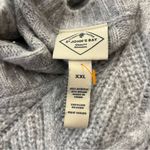 st. john's bay St. John’s Bay Cable Knit Sweater V Neck Ribbed Hem Gray XXL Photo 2