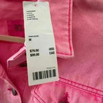 Urban Outfitters NWT  BDG Carissa Cropped Denim Trucker Jacket ~ Hot/Neon Pink~M Photo 3