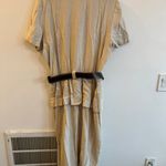 Studio I Vintage 90’s Linen Belted Jumpsuit Belted Dress Sz 18 Photo 6
