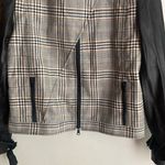 Jenni Kayne  Plaid Wool and Leather Moto Jacket Photo 4
