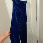 Velvet Jumpsuit Blue Photo 1