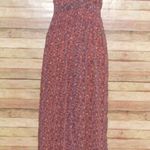 Dear John Elia Sleeveless Maxi Dress Size M Adjustable Straps V-Neck Lined Ruffle Photo 1