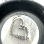Vera Wang Love Sterling Silver Diamond Heart toggle clasp bracelet Photo 10
