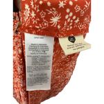 Madewell  Piazza Floral Button Front Midi Dress Red White Size L Boho Cottagecore Photo 8