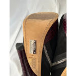 Alejandro ingelmo Black Suede Purple Platform Bootie heels Size 39 Photo 5