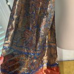 Parisian Made in Italy Metallic Scarf Boho Silver Photo 2