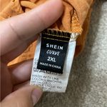 SheIn  Curve Orange Swiss Dot Double Tie Crop Top Photo 2