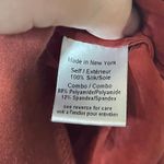 Caroline Constance extra bell sleeve silk V neck burnt orange bodysuit sz S Photo 4