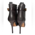 Ann Taylor Women's Charcoal Gray Leather Ankle Heeled Boots Booties Sz 8M Photo 3