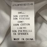 Melloday Embroidered Floral Striped Sundress Smocked Back Ruffle Hem Strapless White Size XS Photo 9