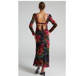 NWOT X Revolve Dresses Weworewhat Cut Out Flocked Velvet Dress Photo 4