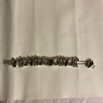 None Vintage Sewing Charm Bracelet Scissors, Thread & Machine Links Photo 5