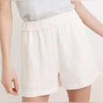 Madewell Lightspun Easy Pull-On Shorts Cream White Gauze Photo 0