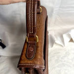 Carryland USA Faux Croc Satchel Purse Vintage Brown Photo 3