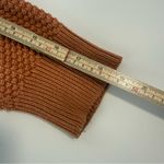 Aerie Varsity Oversize Letterman Knit Cardigan Orange Pocket Sweater Size S/P Photo 5