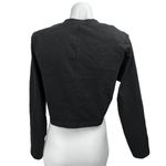 Frankie Shop Black Long Sleeve Crew Neck Tie T Shirt Tee Sweatshirt Crop Top S Photo 1