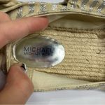 Michael Michael Kors Kendrick slip on espadrille‎ shoes size 7.5 Silver Photo 6
