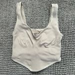 Urban Outfitters  Cream Ribbed Crop Tank Top Photo 0