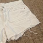 Gap  White Low Rise Stride Denim Jean Shorts Cutoff Distressing size 10 / 30 Photo 2