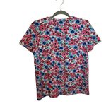 Blair  Floral Burst Pointelle Henley Tee Photo 2