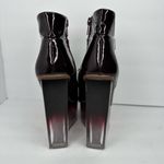 Jeffrey Campbell RARE Womens Icy Dark Wine Clear Booties Boots Wedges size 6.5 Photo 4