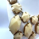 Vince Camuto cream/yellow and gold tone statement necklace Photo 5