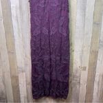 J’s Collections Size 10 Beaded Soutache Evening Gown Dark Plum Short Sle… Purple Photo 6