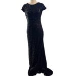 Calvin Klein  Black Sequin Gown Evening Dress Formal Party Pageant Prom Size 6‎ Photo 1
