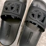 Dolce & Gabbana Rubber beachwear sliders with DG logo Size 35, New in Box Photo 8